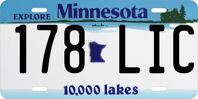 MN license plate 178LIC