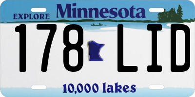 MN license plate 178LID