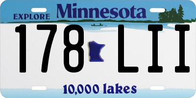 MN license plate 178LII