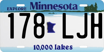 MN license plate 178LJH