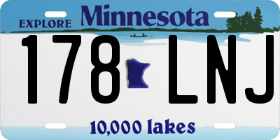 MN license plate 178LNJ