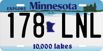 MN license plate 178LNL