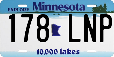 MN license plate 178LNP