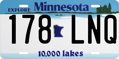 MN license plate 178LNQ