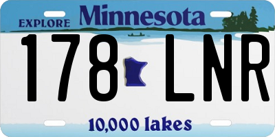 MN license plate 178LNR