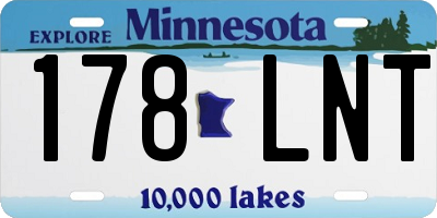 MN license plate 178LNT