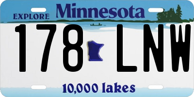 MN license plate 178LNW