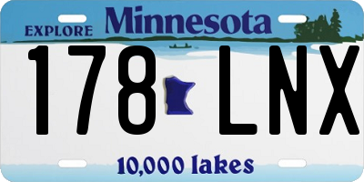 MN license plate 178LNX