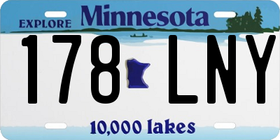 MN license plate 178LNY