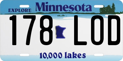 MN license plate 178LOD
