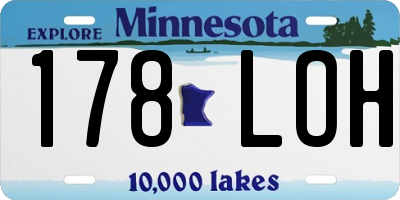 MN license plate 178LOH