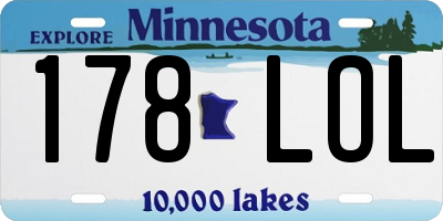 MN license plate 178LOL