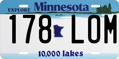 MN license plate 178LOM
