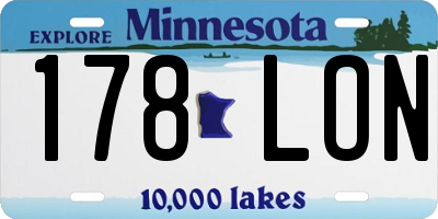 MN license plate 178LON