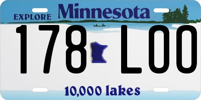 MN license plate 178LOO