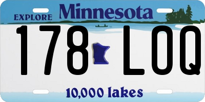 MN license plate 178LOQ