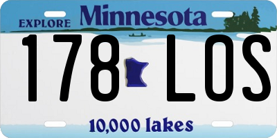 MN license plate 178LOS