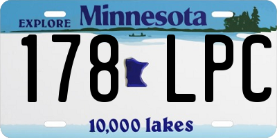 MN license plate 178LPC