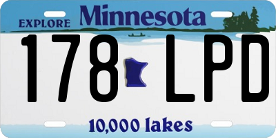 MN license plate 178LPD