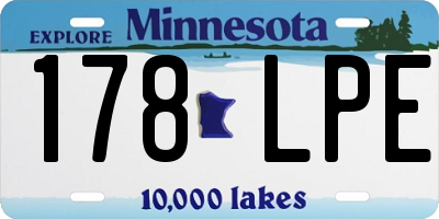 MN license plate 178LPE