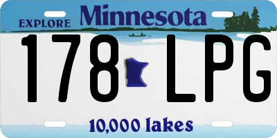 MN license plate 178LPG