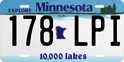 MN license plate 178LPI
