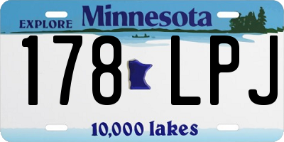 MN license plate 178LPJ