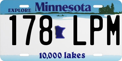 MN license plate 178LPM