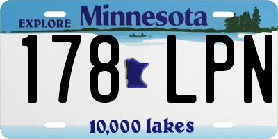 MN license plate 178LPN
