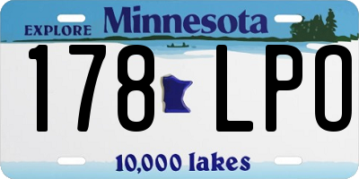 MN license plate 178LPO