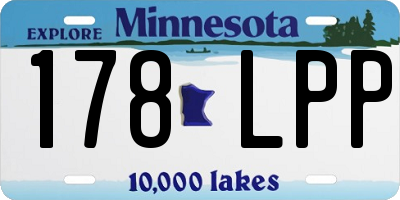 MN license plate 178LPP