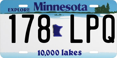 MN license plate 178LPQ