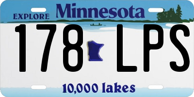 MN license plate 178LPS