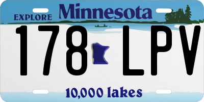 MN license plate 178LPV