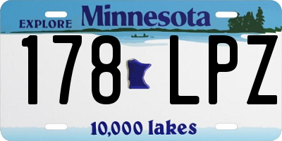 MN license plate 178LPZ