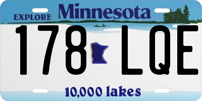 MN license plate 178LQE