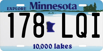 MN license plate 178LQI