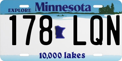 MN license plate 178LQN