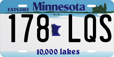 MN license plate 178LQS
