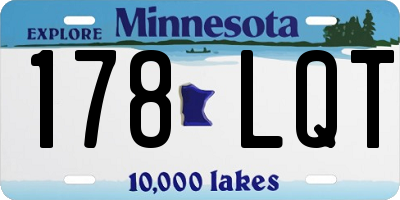 MN license plate 178LQT