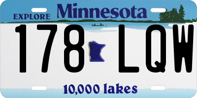 MN license plate 178LQW