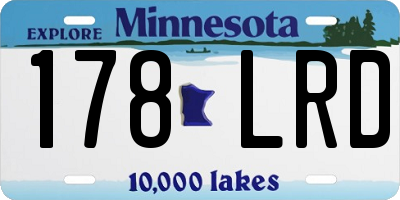 MN license plate 178LRD