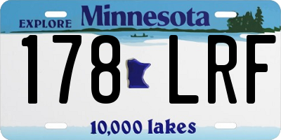 MN license plate 178LRF