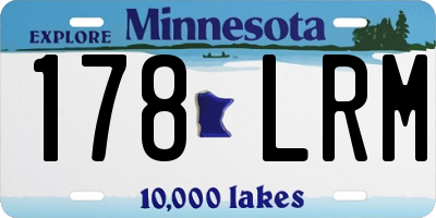 MN license plate 178LRM