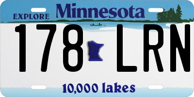 MN license plate 178LRN