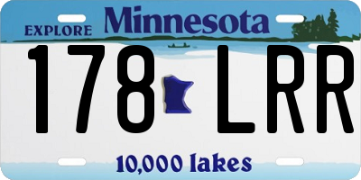 MN license plate 178LRR
