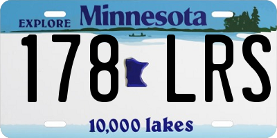 MN license plate 178LRS