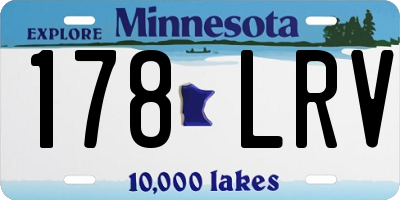 MN license plate 178LRV