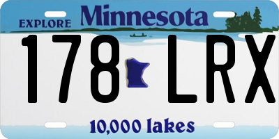 MN license plate 178LRX