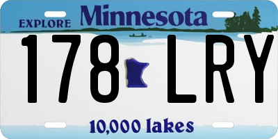 MN license plate 178LRY